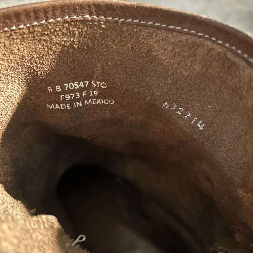 Frye Brown Leather Engineer Boots Classic Mid-Calf Design - Picture 5 of 6